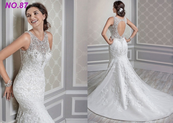 Standard Size Romantic Mermaid Princess Bride Wedding Dress For Girls Custom Made