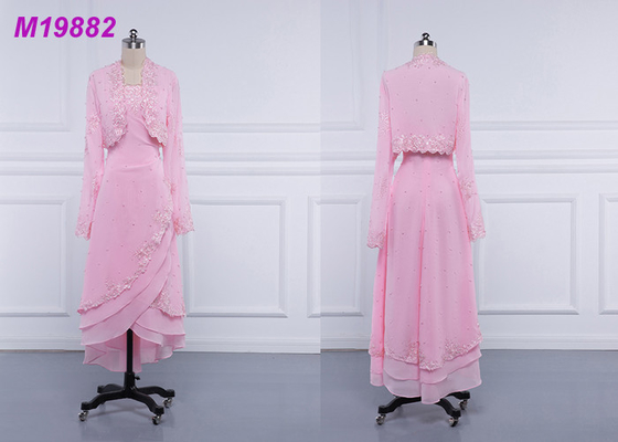 Push Off Premium Mother Of The Bride Formal Gowns With Long Sleeve Embellished
