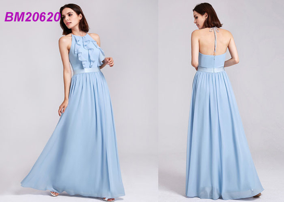 Elegant Wedding Bridesmaid Dresses Chiffon Long Special Occation Dresses Vestido De Noiva